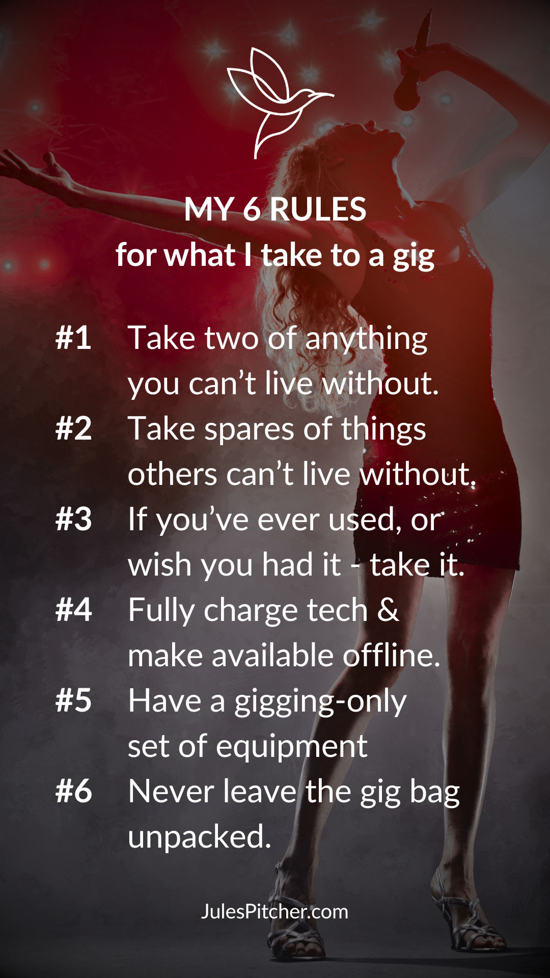 My 6 rules graphic